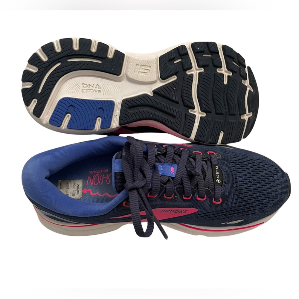 Brooks Womens Ghost 15 Dark Blue Running Shoes Size 6.5 Medium (B, M) - Picture 5 of 13